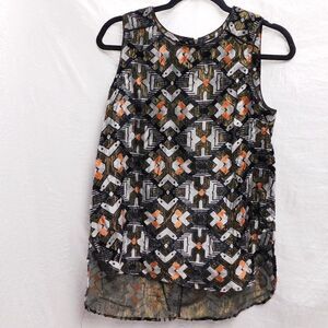 Anthropologie S Meadow Rue Gold Accent Mod Velvet Accent Blouse NEW​